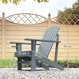 thumbnail of Outsunny - Adirondack Gartenstuhl - B97 x T72,5 x H93 cm - dunkelgrau