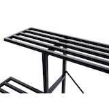 thumbnail of Prateleira para plantas HWC-G32, escada para flores Suporte para flores Escada para plantas, 3 prateleiras Aço preto 100x120x44cm