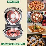 thumbnail of Sommertal PizzaProfi Pizzaofen, 32cm Pizzastein, schnelle 3-Minuten Pizza, 5-teiliges Set mit 2x Pizzaschieber, Pizzaschneider