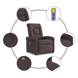 thumbnail of vidaXL Massagesessel Dunkelbraun Stoff