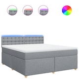 thumbnail of vidaXL Boxspringbett mit Matratze Hellgrau 180x200 cm Stoff