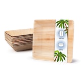 thumbnail of onlyleaf 100 Stück quadratische Einwegschalen Palmblattschalen 600 ml für Partys, umweltfreundliches Biogeschirr, Einmalgeschirr, biologisch abbaubar