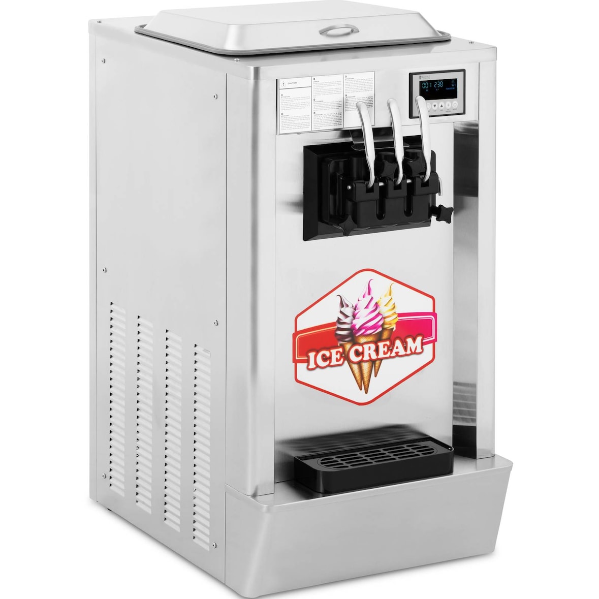 Royal Catering Máquina de helados soft - 1640 W - 23 l/h - 3 sabores -