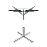 thumbnail of METRO PROFESSIONAL Parasol double tête, aluminium / polyester, 3 x 3 m, protection UV50+, hydrofuge, anthracite / platine