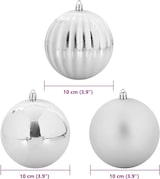 thumbnail of vidaXL Weihnachtskugel-Set 15 pcs Silber Kunststoff