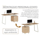 thumbnail of Mod. ELEGANT OAK Scrivania Tavolo per computer Mobile con Cassetti per camera ufficio by Yelloo