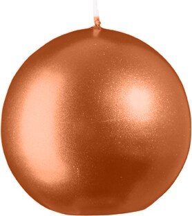 Kugelkerzen Metallic Matt Orange Ø 70 mm, 6 Stück