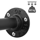 thumbnail of UAC Garderobenstangen 2er Set, hochbelastbare Kleiderstangen, 110 x 30 x 29,3 cm, bis 60 kg belastbar, Wandmontage, im Industrie-Design, schwarz