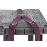 thumbnail of Dethloff Hosenträger Y-Form Holländer rot meliert 120cm 36mm breit Leder mit Knöpfen