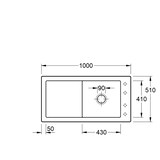 thumbnail of Villeroy&Boch Rechteckiges Spülbecken, Keramikspüle Timeline 60 Weiß Alpin, 100x51cm, reversibel