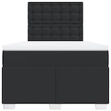 thumbnail of vidaXL Boxspringbett mit Matratze Schwarz 120x200 cm Kunstleder