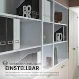 thumbnail of bümö office Regal weiß, Standregal Holz - Aktenregal für Ordner & Bücher, Bücherregal 100 cm breit, 5 OH Regal Wand, Büroregal, Holzregal,