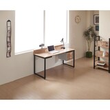 thumbnail of Möbilia Schreibtisch mit Schubladen | Platte MDF in Akazie-Optik | Metallgestell | B140 x T60 x H71 cm | natur-schwarz