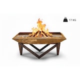 thumbnail of TheFavilla Feuerstelle Corten-Stahl rostig – Firesheet Outdoor-Feuerkorb (77x77 cm) – Wetterfest