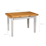 thumbnail of Biscottini Esstisch – Ausziehbarer Küchentisch – 120x80 cm Restauranttische – Weißer und grauer Massivholztisch Made in Italy – Moderner Tisch