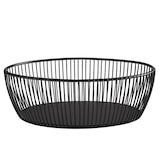 thumbnail of APS 30423 Corbeille à pain ou à fruits métal noir ovale Svart 24 x 19 cm, H 8 cm