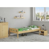 thumbnail of Bett Kiefer massiv 90x200 Einzelbett Singlebett Massivholz Zubehör wählbar V-60.31-09 Rollrost inkl.