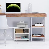 thumbnail of Relaxdays Rollcontainer mit 3 Fächern, Büro Beistellcontainer, mit Rollen, Büroschrank, HxBxT: 35,5 x 40 x 30 cm, weiß