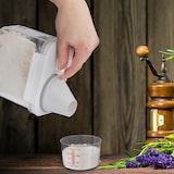thumbnail of Relaxdays Futter Aufbewahrungsbox, Messbecher, luftdichter Deckel, 1,1 l, Trockenfutter, Müsli, Waschpulver, transparent