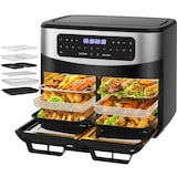 thumbnail of Heißluftfritteuse 12L Dual Zone, Airfryer mit Sichtfenster, LED-Touch, 10 Programmen, gesund & fettarm