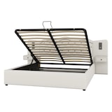 thumbnail of Merax Polsterbett, Hydraulisches Doppelbett 180x200cm mit Nachttischlampen USB-Anschluss, Beige