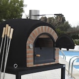 thumbnail of MF - Houtgestookte Buitenoven van Beton Model GRAN CANÁRIA (Wit - 120 x 120 x 170 cm) – Geïsoleerd met Kurk en 3 Keramische Dekens