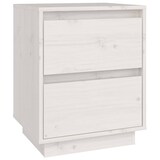thumbnail of Table de chevet Blanc 40x35x50 cm Bois de pin solide