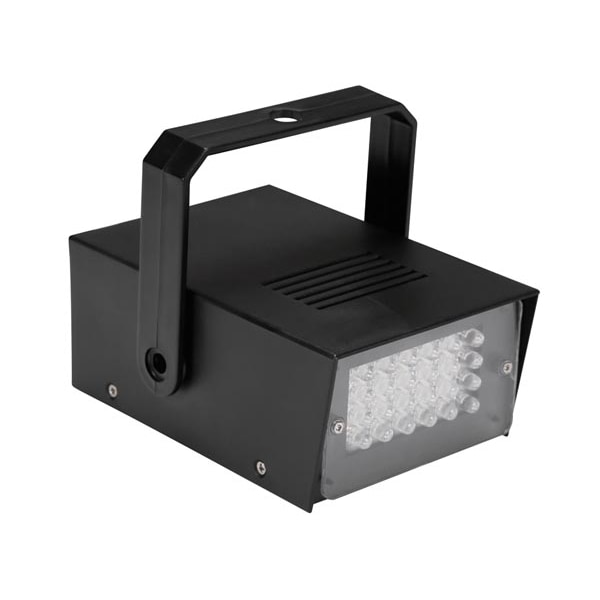 Mini Estroboscópio Led Branco - 24 Leds - Funcionamento A Bateria