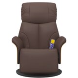 thumbnail of vidaXL Massagesessel mit Fußteil Braun Kunstleder
