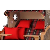 thumbnail of Strandkorb Komplettset: Ammersee Grande XL Teak Bullauge - PE grau - Modell 529