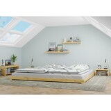 thumbnail of Niedriges Bodenbett 200x200 Kiefer natur, Niederflurbett, Futonbett, V-60.47K-20 Rollrost und Matratze inkl.