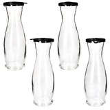 thumbnail of 6x MIA MISURA Wein-Karaffe mit Deckel schwarz 1L geeicht Glas-Krug Saft Wasser