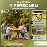 thumbnail of CASARIA® Campingtisch Klappbar mit Stühlen Schirmständer Camping Klapptisch Alu Holz