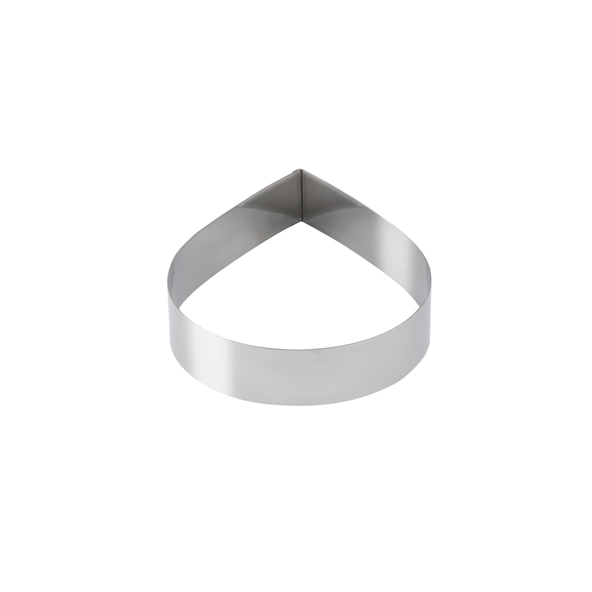 Schneider - Dessert-/Tortenring "Tropfen" 160 mm, Höhe: 5 cm, Edelstahl