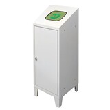 thumbnail of PROREGAL Recycling-Abfallsammler mit Abfallsackhalterung Solo | HxBxT 122x40x45cm | 1x 120 Liter | Lichtgrau