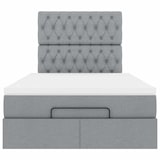 thumbnail of vidaXL Ottoman-Bett mit Matratze Hellgrau 120x200 cm Stoff