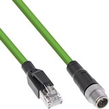 thumbnail of InLine® Industrie Netzwerkkabel, M12 8-pin X-kodiert St. zu RJ45 St., Cat.6A 5m