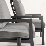 thumbnail of Conjunto de jardín relax, 2 sillones reclinables y mesita auxiliar, Aluminio reforzado color antracita, Cojines color gris