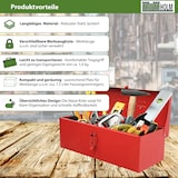 thumbnail of Werkzeugkiste 38 x 16 x 12,5 cm ca. 7,5 L verschließbares Fach klappbarer Tragegriff rot