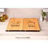 thumbnail of 2er Set Bambus Schneide- und Abdeckplatte mit dekorativen Motiven