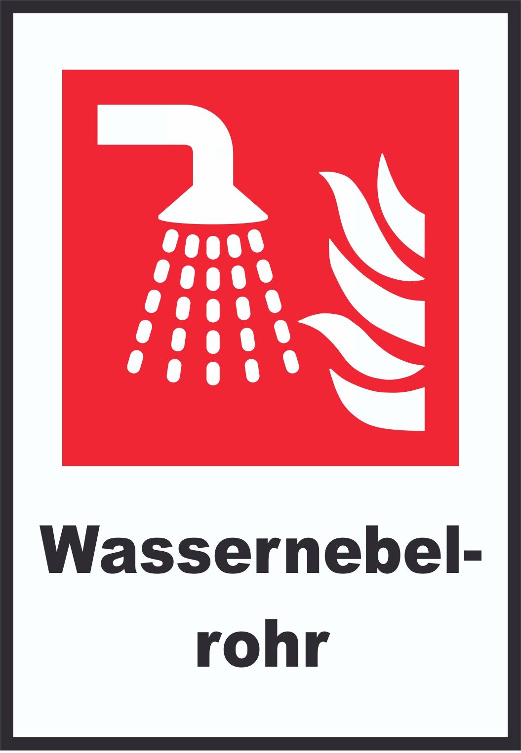 Wassernebelrohr Schild A5 (148x210mm)