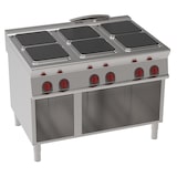 thumbnail of EURAST - Cucina elettrica con 6 piastre quadrate su supporto aperto - 1200x900x900 mm - 24000 W 400/3V - 34310613