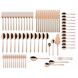 thumbnail of 68-teiliges Besteck MELINA, Edelstahl, mit PVD-Beschichtung Farbe Kupfer.