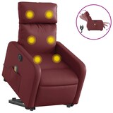 thumbnail of vidaXL Massagesessel mit Aufstehhilfe Elektrisch Weinrot Kunstleder