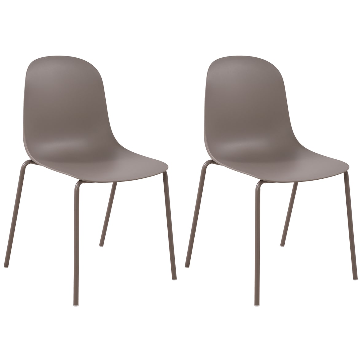 Lot de 2 chaises Hardin Taupe