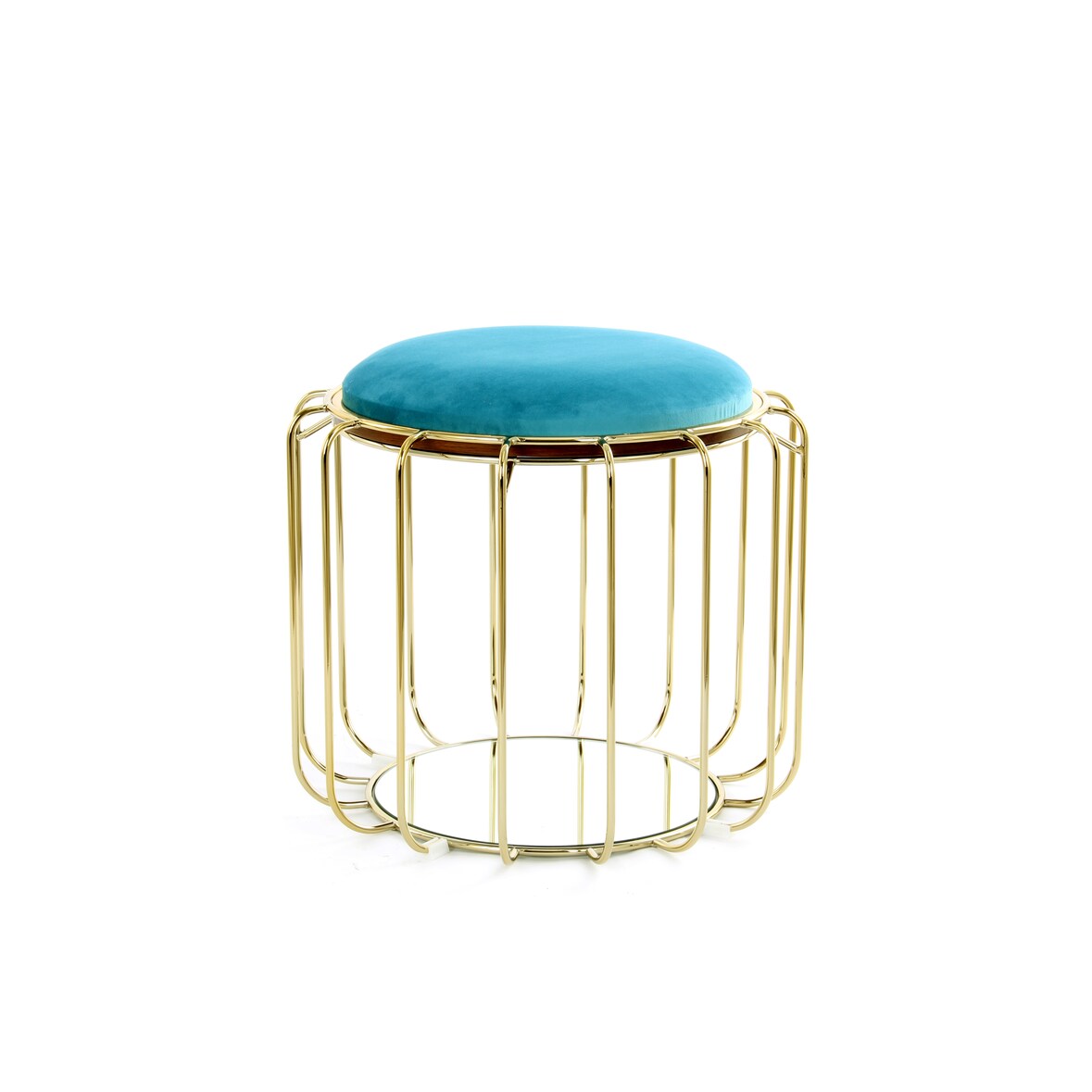 Kayoom Beistelltisch / Pouf Comfortable 110 Türkis / Gold