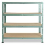 thumbnail of shelfplaza HOME Schwerlastregal 100x30x45 cm in grün mit 4 Böden und 175 kg Traglast pro Boden