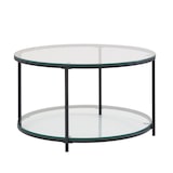 thumbnail of Couchtisch FineBuy Sofatisch Glas Wohnzimmertisch Ø 80 cm Rund Tisch Stauraum