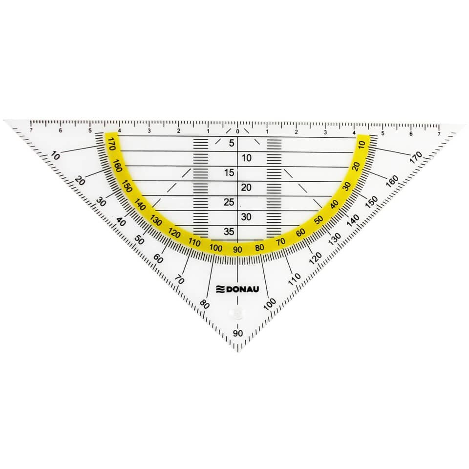 Geometriedreieck ohne Griff, 16cm DONAU 4210001-00