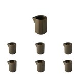thumbnail of APS THE GRID-schenker - 6-delige-set - porselein, Ø 4,5 cm, 40 ml, modderkleurig (bruin), stapelbaar